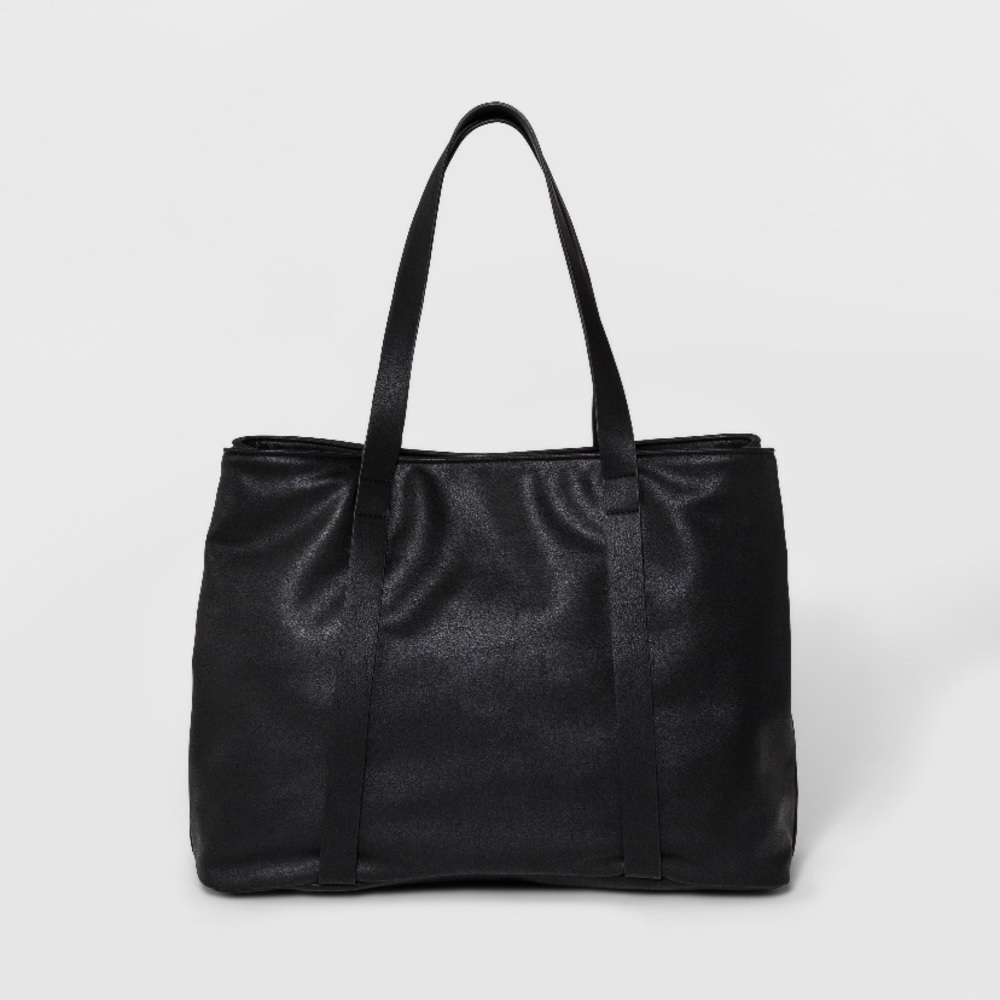 TRIPLE COMPARTMENT TOTE HANDBAG